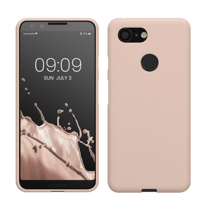 Husa kwmobile pentru Google Pixel 3, Silicon, Roz, 45967.225