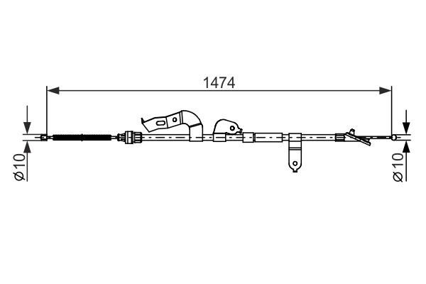 BOSCH 1 987 482 663 Cablu, frana de parcare