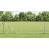&Icirc;mprejmuirea din S&acirc;rmă Sudată cu 13 St&acirc;lpi cu V&acirc;rf 0.4x25 m Oțel Galvanizat