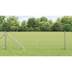 vidaXL &Icirc;ngrădire cu st&acirc;lpi Argintiu 0.6 x 100 m Oțel 3352024