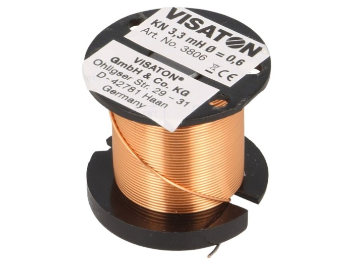 Bobină audio 3.3mH, 1.4&Omega;