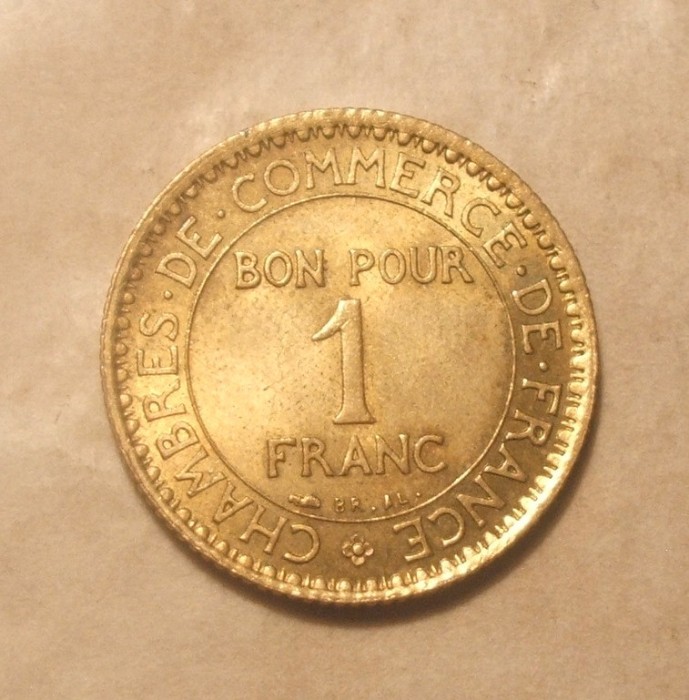 FRANTA 1 FRANC 1920 UNC // VARIANTA RARA