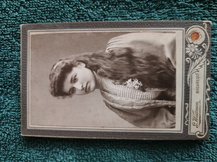 fotografie celebru atelier Waissman -Bucuresci ,anii 1900 , sovenir Florica Cretulescu .