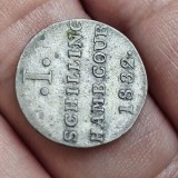 I schilling argint 1832 Hamburg Germania