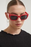 HUGO ochelari de soare femei, culoarea negru