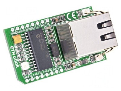 ETH CLICK - Placă Controler Ethernet SPI ENC28J60 foto