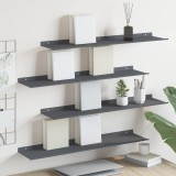 vidaXL Raft suspendat Pe perete 4 pcs Antracit 80 x 18 x 2,5 cm Oțel 8004037