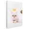 Tablou pisica alba coronita printesa Tablou canvas pe panza CU RAMA 30x40 cm