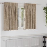 vidaXL Perdele din catifea 2 buc cu oculari champagne 140x140 cm