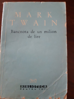 Bacnota de un milion de lire Mark Twain 1964 foto