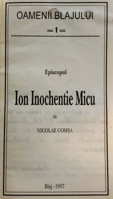 Nicolae Comșa, Episcopul Inochentie Miclu, Blaj, 1997 foto