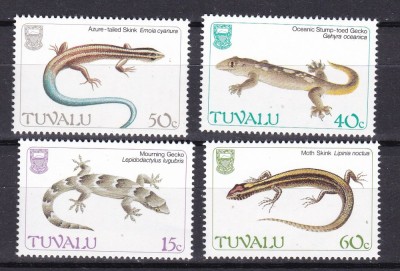 Tuvalu 1986 fauna soparle MI 382-385 MNH ww80 foto