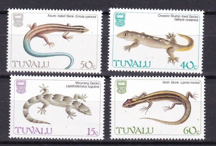 Tuvalu 1986 fauna soparle MI 382-385 MNH ww80