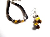 Set bratara si cercei cu ochi de tigru si agate 41129