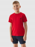 Tricou unicolor pentru băieți - roșu, 4F Sportswear