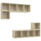 Set de dulapuri TV, 4 piese, stejar sonoma, lemn prelucrat