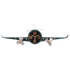 Ceas perete Avion fier multicolor 56,5 x 7 x 18 cm