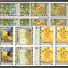 Romania.1991 100 ani moarte V.van Gogh-Pictura bloc 4 DR.538