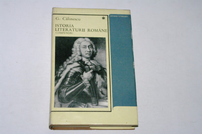 Istoria literaturii romane compendiu - G. Calinescu - 1968 foto