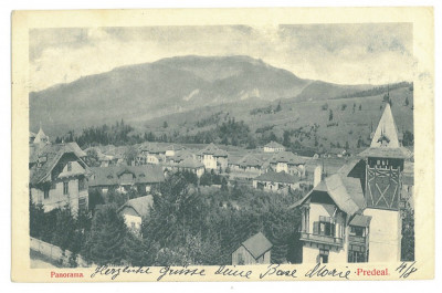 4718 - PREDEAL, Panorama, Romania - old postcard - used - 1912 foto