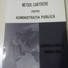 DANIELA HINCU, NADIA ENE - Metode cantitative pentru Administratia publica