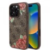 Husa MagSafe pentru Apple iPhone 16 Pro Max, Guess, 4G Flowers Print, Maro