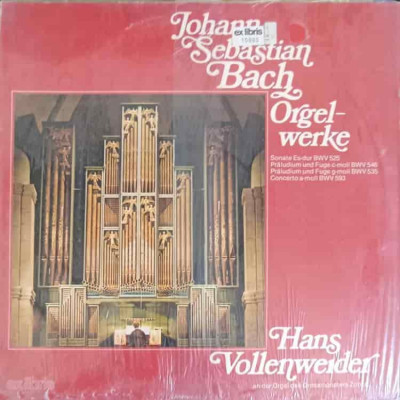 Disc vinil, LP. Johann Sebastian Bach Orgelwerke-Hans Vollenweidee foto