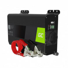 Green Cell Invertor de putere auto de la 12V la 230V (amplificator de tensiune, undă sinusoidală pură) 300W / 600W cu USB