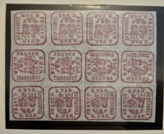 Rom&acirc;nia 1864 - Principatele Unite, 6 p., mijloc de coala (t&ecirc;te-b&ecirc;che+), MNH**