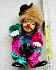 Clown Doll Petit. papusa cu cap din portelan.Vintage. foto