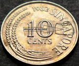 Cumpara ieftin Moneda exotica 10 CENTI - SINGAPORE, anul 1982 * cod 5357 = EROARE de BATERE, Asia