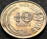 Cumpara ieftin Moneda exotica 10 CENTI - SINGAPORE, anul 1982 * cod 5357 = EROARE de BATERE