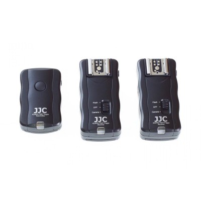 Kit JJC JF-U2 trigger-2x receiver wireless 16 canale pentru bltizuri speedlite foto