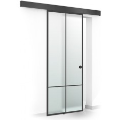 Usa glisanta Boss &reg; Black, model Club negru, 60x215 cm, sticla 8 mm mata securizata, culisanta in ambele directii