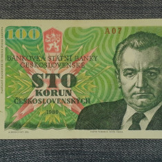 100 Korun 1989 Cehoslovacia aunc-/ seria 937580