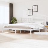 Cadru de pat Super King, alb, 180x200 cm, lemn masiv de pin GartenMobel Dekor, vidaXL