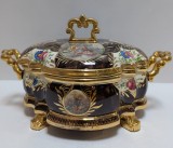 Supiera portelan pictat manual - obiect decor