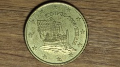 Cipru - moneda de colectie - 50 euro cent 2008 XF/XF+ - nava istorica Kyrenia