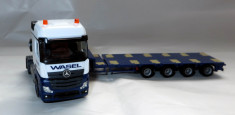 Herpa ( AWM ) Mercedes Actros Gigaspace teletrailer spedition Wasel 1:87 foto