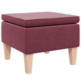 Cumpara ieftin Scaun cu picioare din lemn, rosu vin, material textil