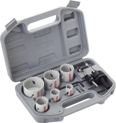 Bosch Set 9 accesorii, 6 carote BiMetal cu D20-68mm, 2 adaptoare hexagonale, 1 cheie hexagonala ProAdvanced PowerfulTools foto