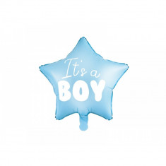 Balon folie stea, It&amp;#039;s a boy, Bleu, 48cm foto