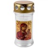 Lum&acirc;nare Decorativă, Model Iconă Maica Domnului, Culoare Alb, Material Parafină, Durată Ardere 38 Ore, Dimensiuni 6x14cm, Oem