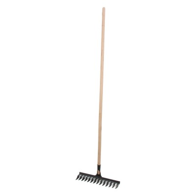 Grebla cu dinti rasuciti, pentru sol, Lumytools LT35871, otel, cu coada din lemn, 14 dinti, 145 cm foto