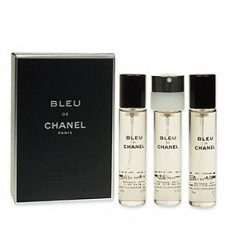 Chanel Bleu De Chanel EDT Parfum de buzunar rezerva 3x20 ml pentru barbati foto