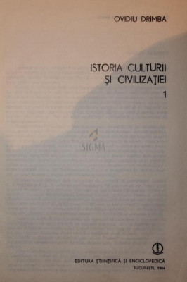 ISTORIA CULTURII SI CIVILIZATIEI foto