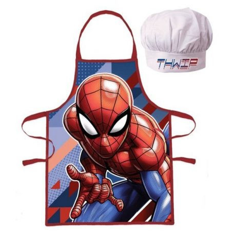 Set sort si boneta de bucatarie pentru copii Spiderman