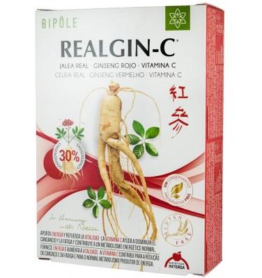 Laptisor de Matca cu Ginseng Rosu si Vitamina C Realgin-C 20 fiole Bipole foto