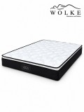 Saltea ortopedica Wolke Bamboo Bonnell Spring Confort 180x200x23 cm, cu arcuri tip Bonnell + topper spuma poliuretanica 3 cm, fermitate moale