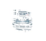 Grila masca fata SKODA SUPERB (3V), 2019-06.2024, negru; grila cu rama; cu ACC,